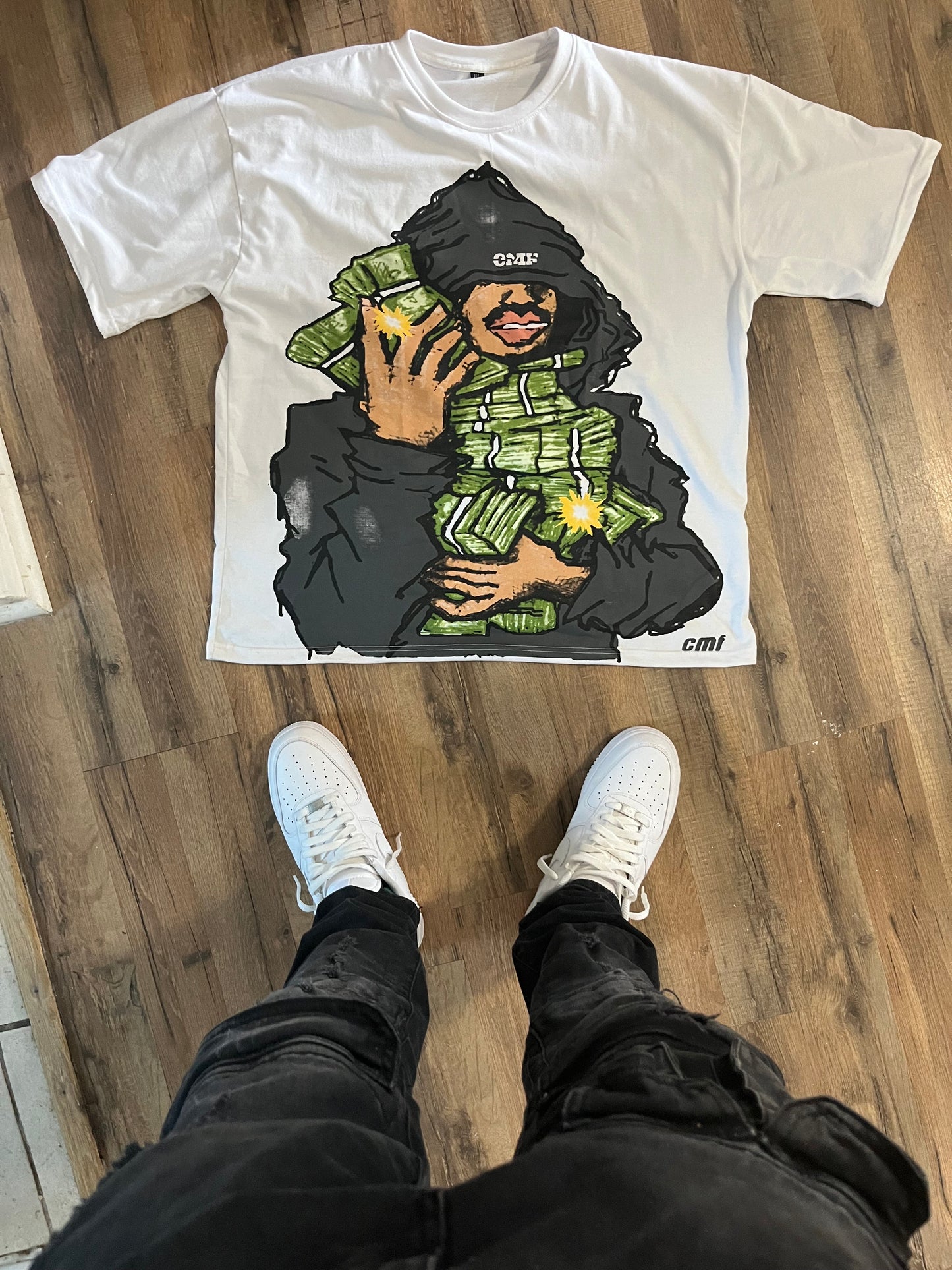Chasing Money Forever White Tee