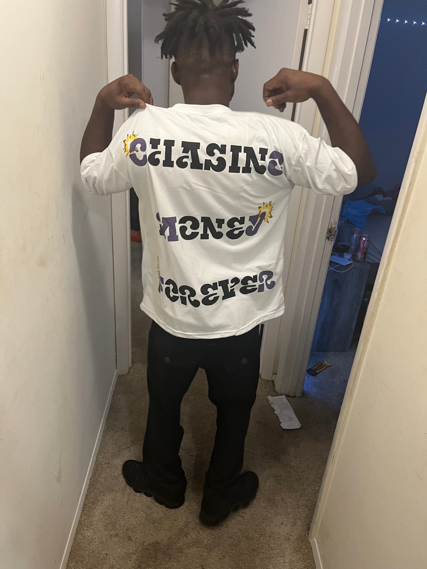 Chasing Money Forever White Tee